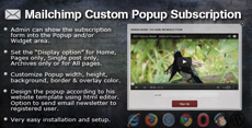 Mailchimp Custom Popup Subscription for WordPress